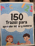 Tracing numbers and letters workbook pages