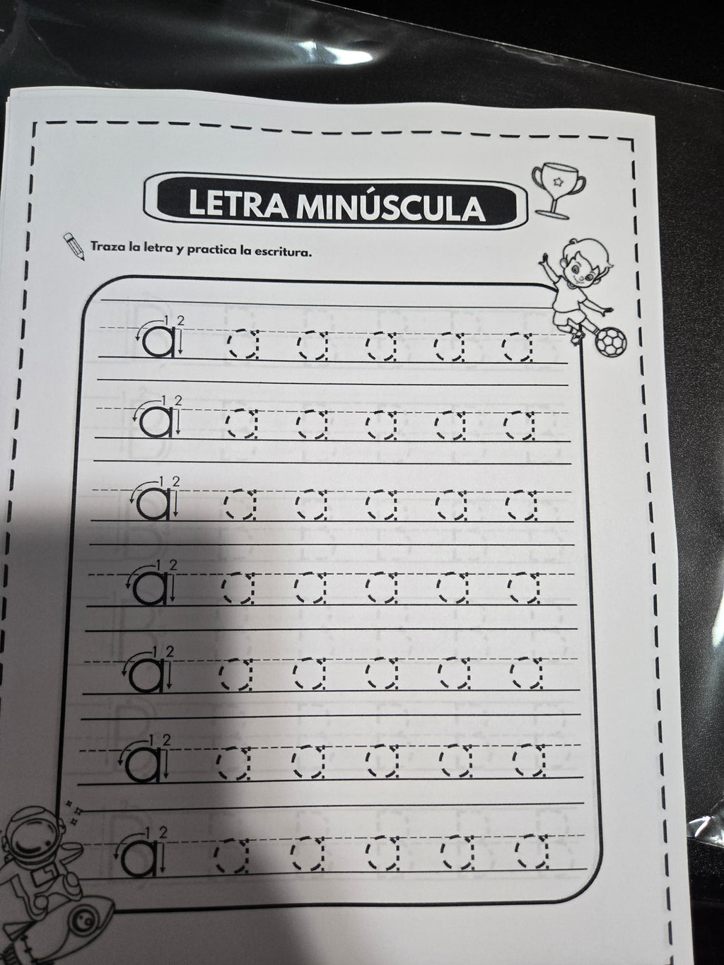 Tracing numbers and letters workbook pages