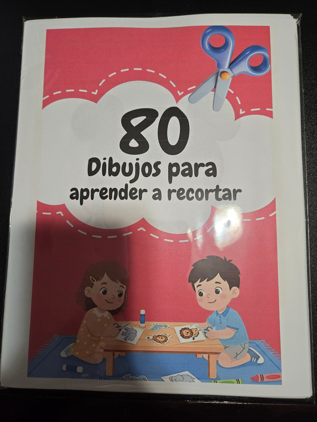 Workbook to learn how to cut and glue