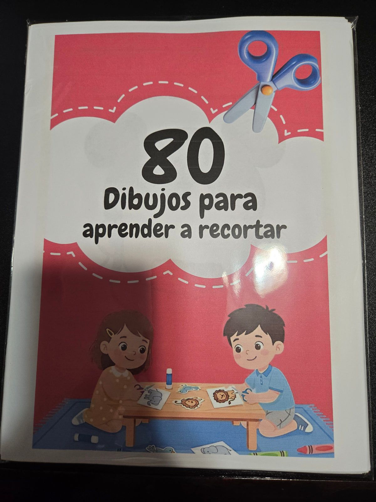 Workbook to learn how to cut and glue