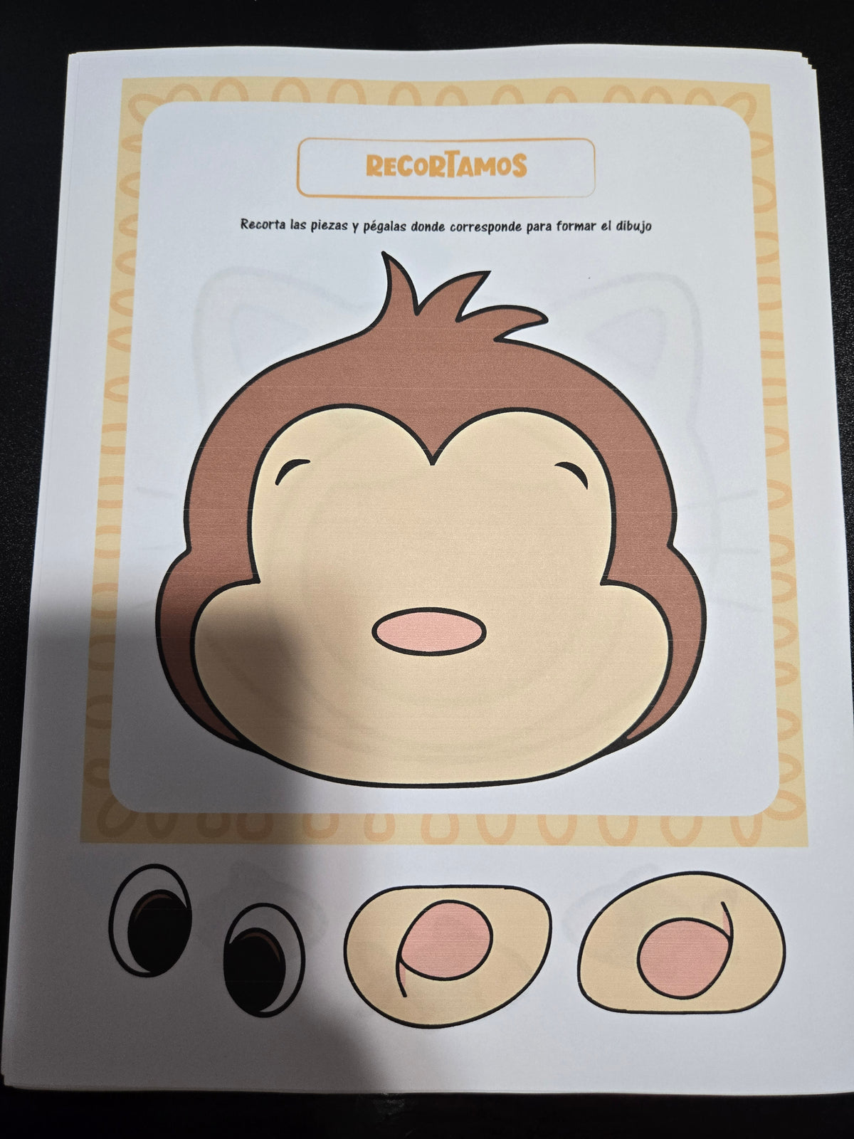 Workbook to learn how to cut and glue