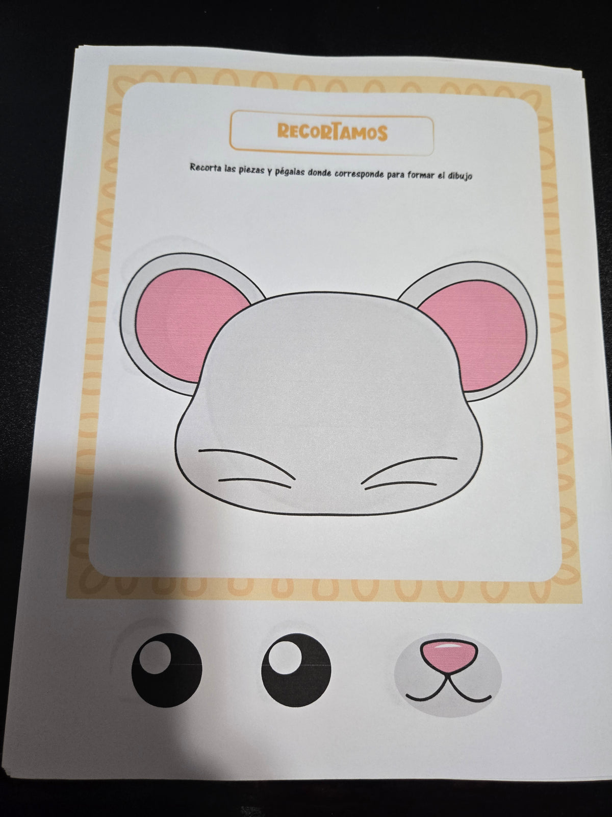 Workbook to learn how to cut and glue