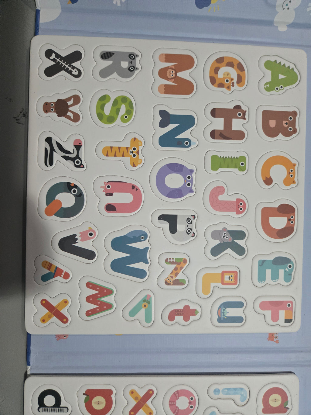 Magnetic alphabet letters