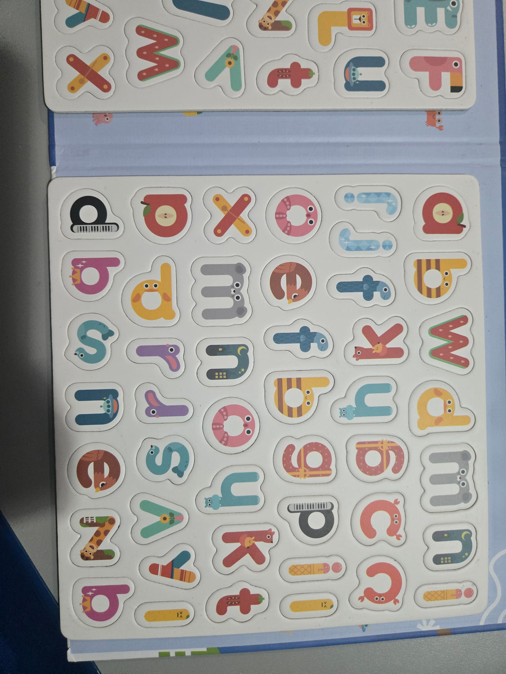 Magnetic alphabet letters