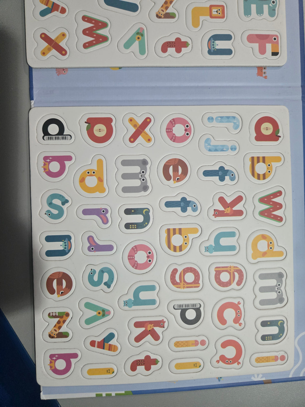 Magnetic alphabet letters