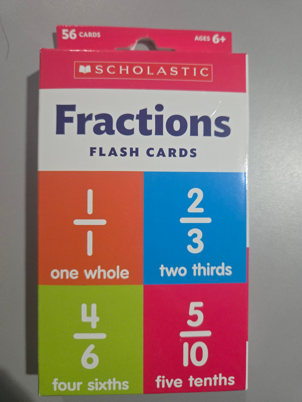 Fractions flash cards