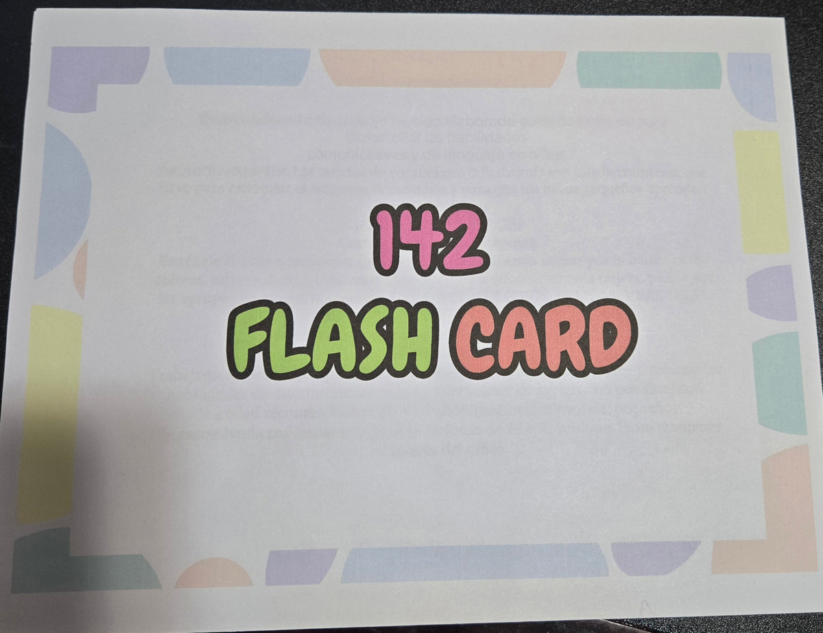 142 Language stimulation flash cards