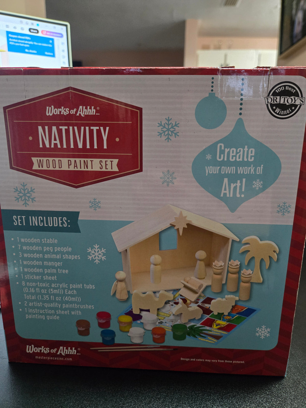 Wooden paint set