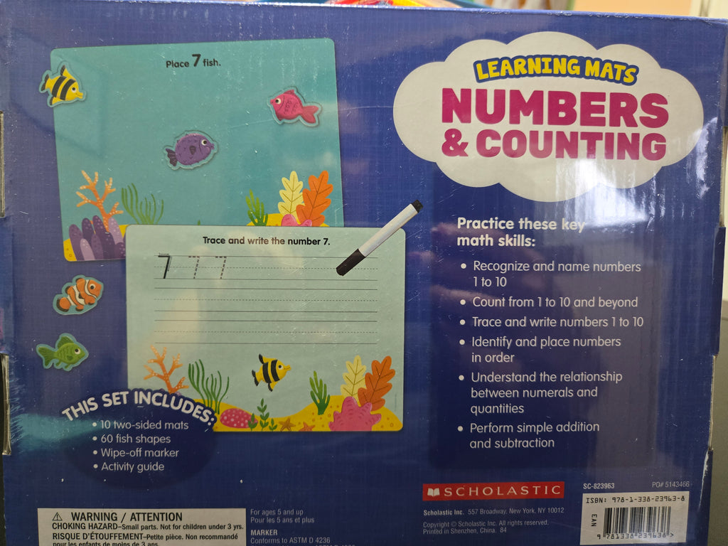 Numbers and counting learning mats