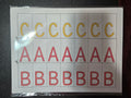 Cut-out alphabet cards of the ABC capital and lowercase
