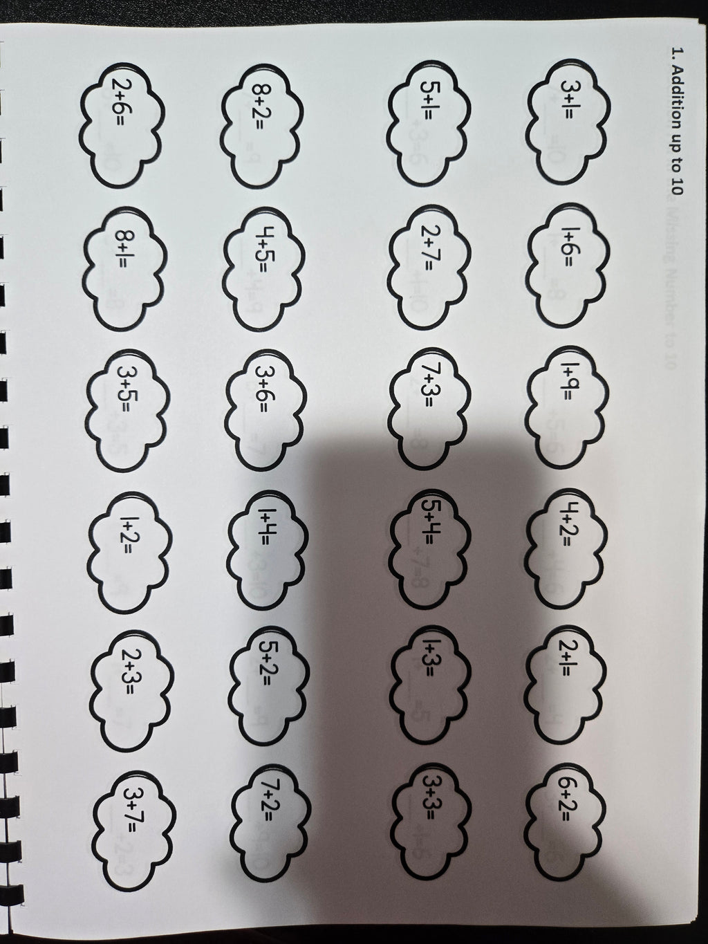Workbook math activities