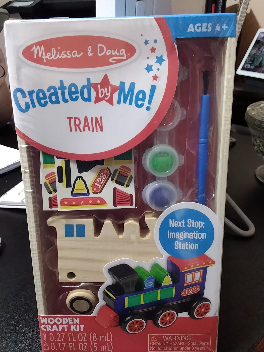 Wooden craft kit train